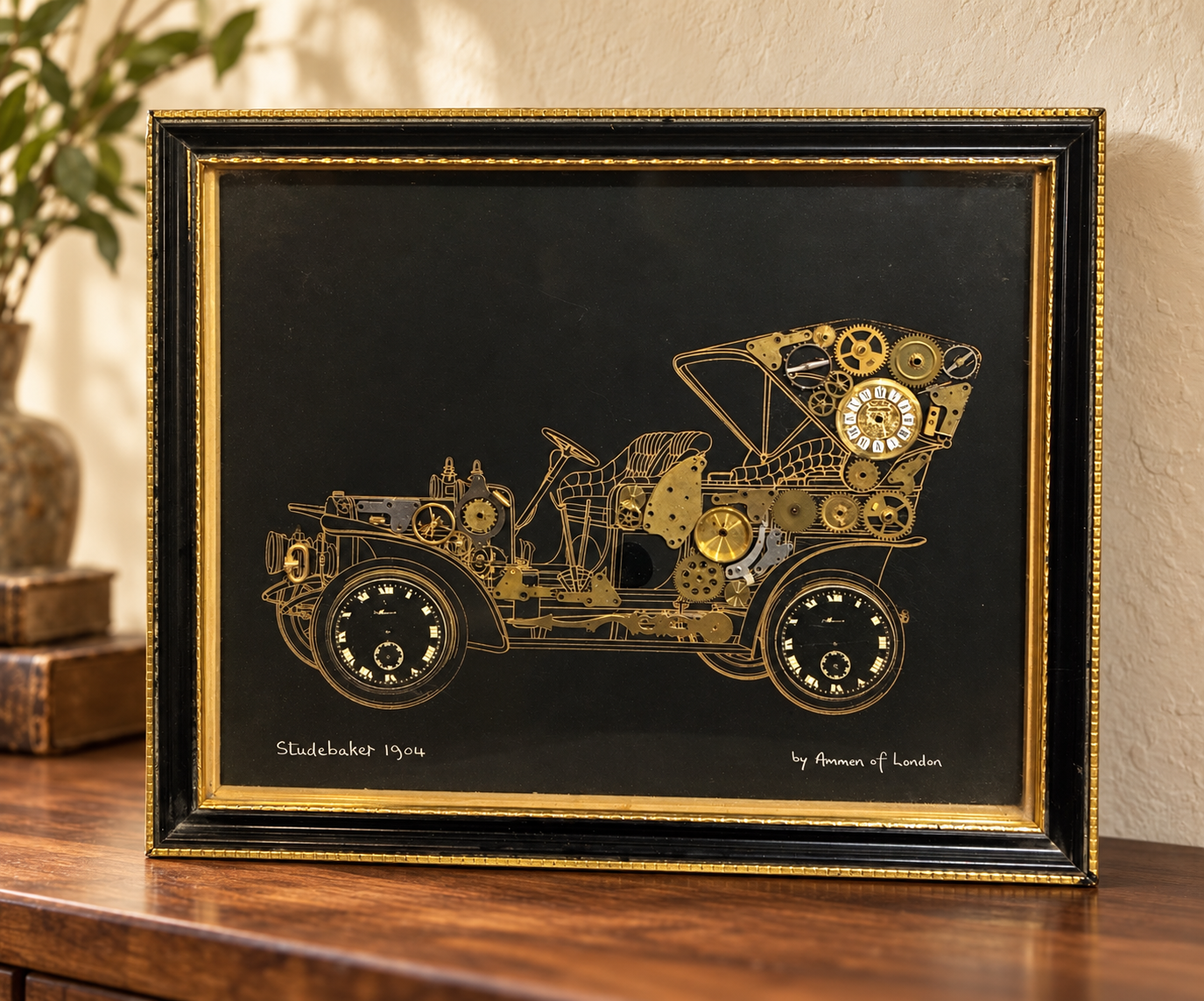 Wall art and prints — framed steampunk Studebaker artwork