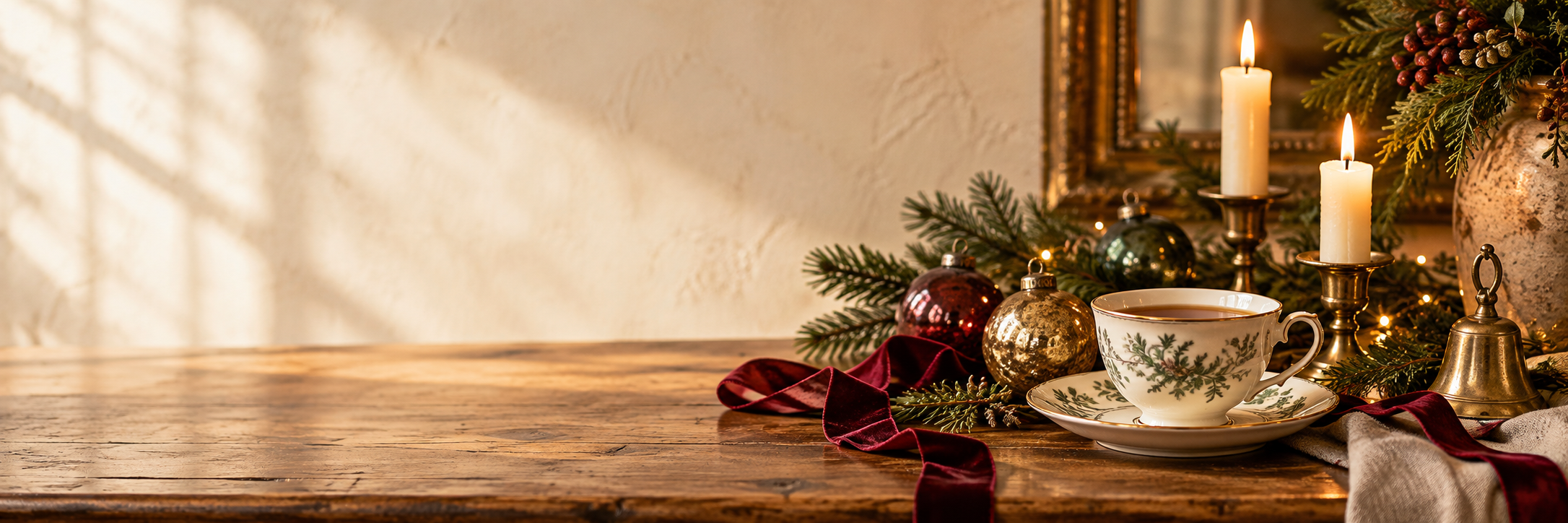 Warm atmospheric vintage holiday scene